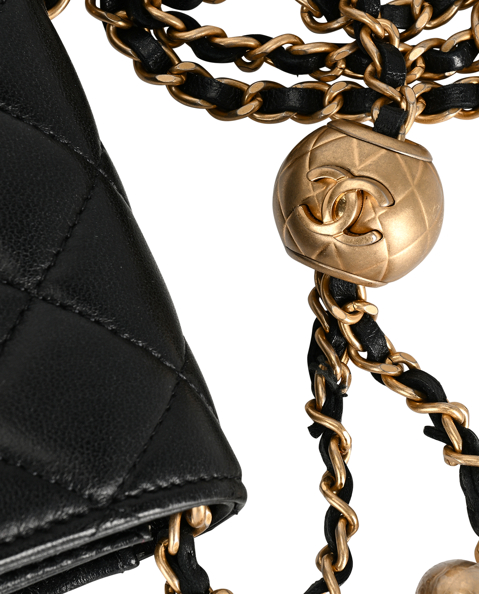 Pearl Crush WOC, &pound;1,700, Handbags, Black, Lambskin Leather, Other view